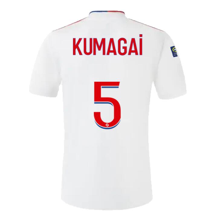 2021/22 Olympique Lyonnais Home Kit Soccer Jersey with KUMAGAI 5 printing